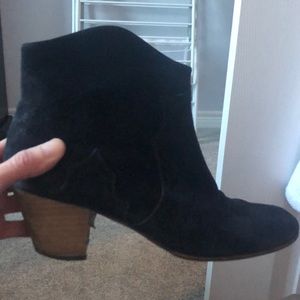 Isabel Marant Dicker booties in black.